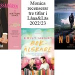 Monica läser bok 8-10 i Låna&Läs 2022/23